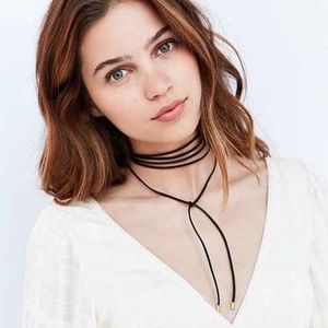 Urban outfitters vegan leather wrap choker